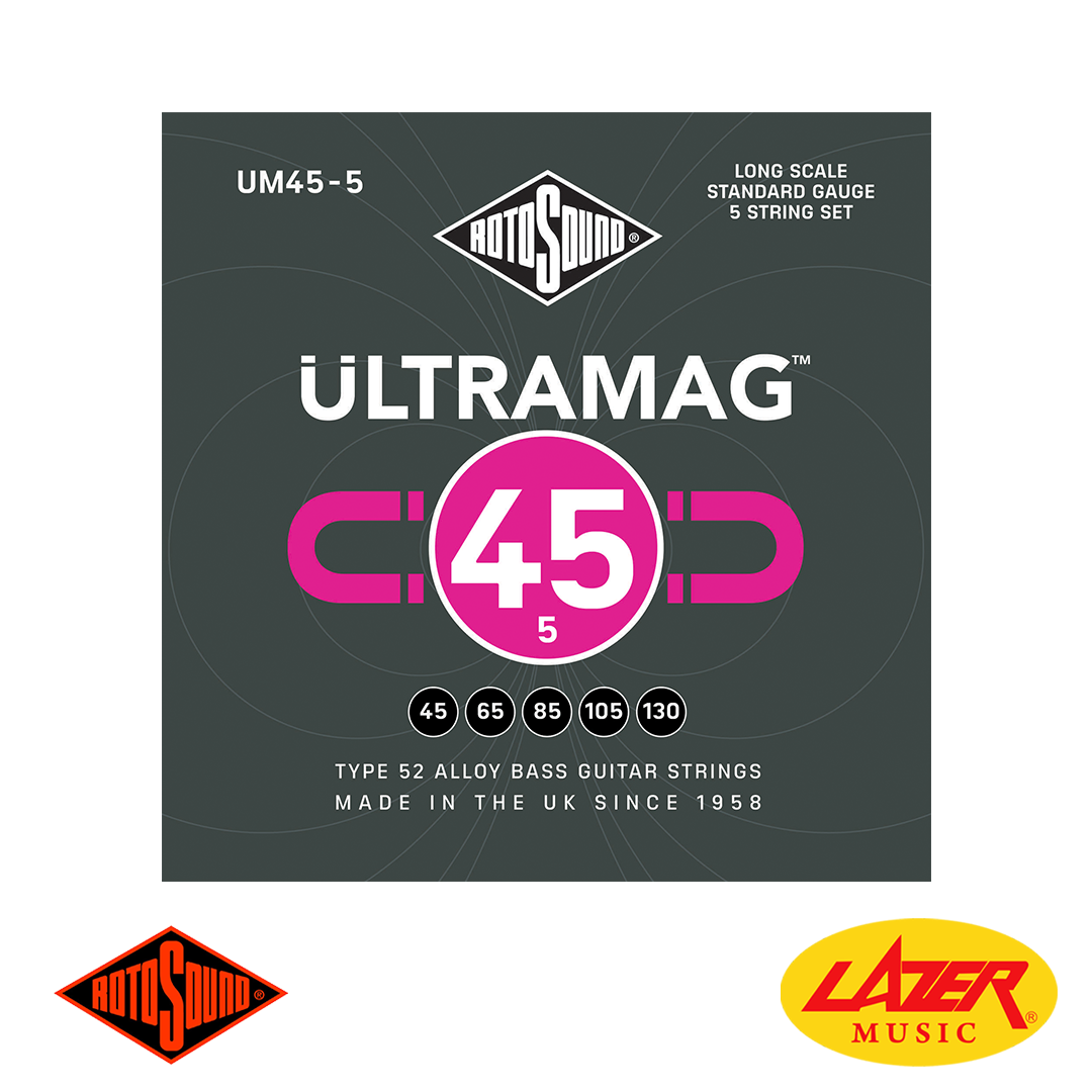 Rotosound Ultramag Standard Bass Guitar Strings (5-String Set)
